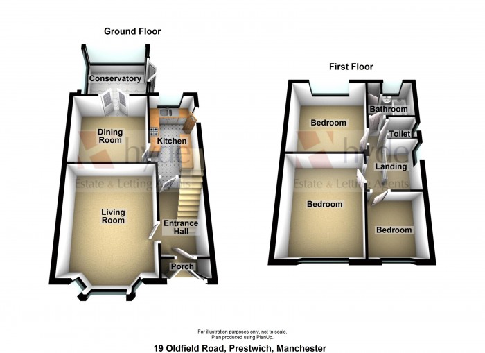 Floorplans For Oldfield Road, Prestwich, Manchester, M25 2GG