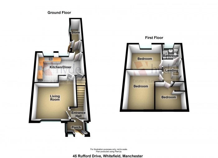 Floorplans For Rufford Drive, Whitefield, Manchester, M45 8PN