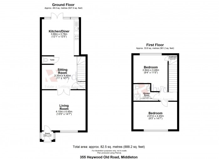 Floorplans For Heywood Old Road, Bowlee, Middleton, Manchester, M24 4GP