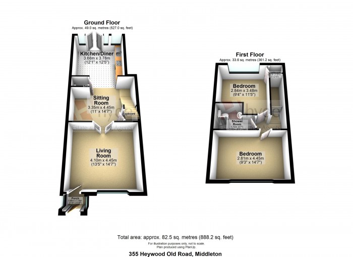 Floorplans For Heywood Old Road, Bowlee, Middleton, Manchester, M24 4GP