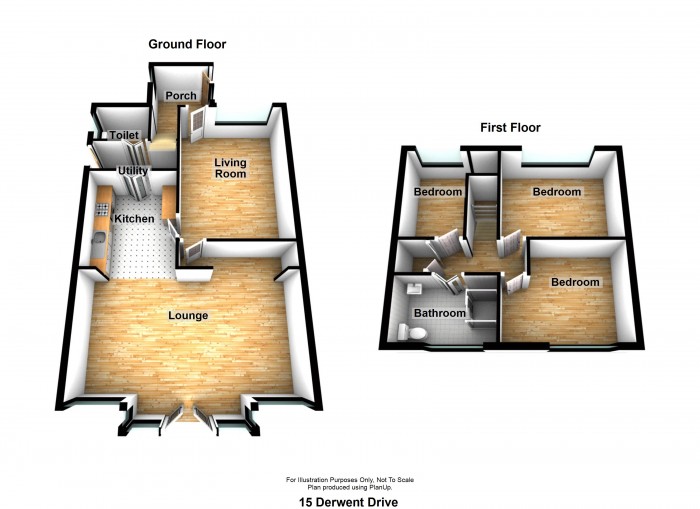 Floorplans For Derwent Avenue, Whitefield, Manchester, M45 8GJ