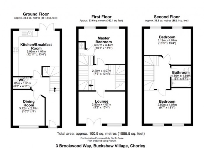 Floorplans For Brookwood Way, Buckshaw Village, Chorley, PR7 7GW